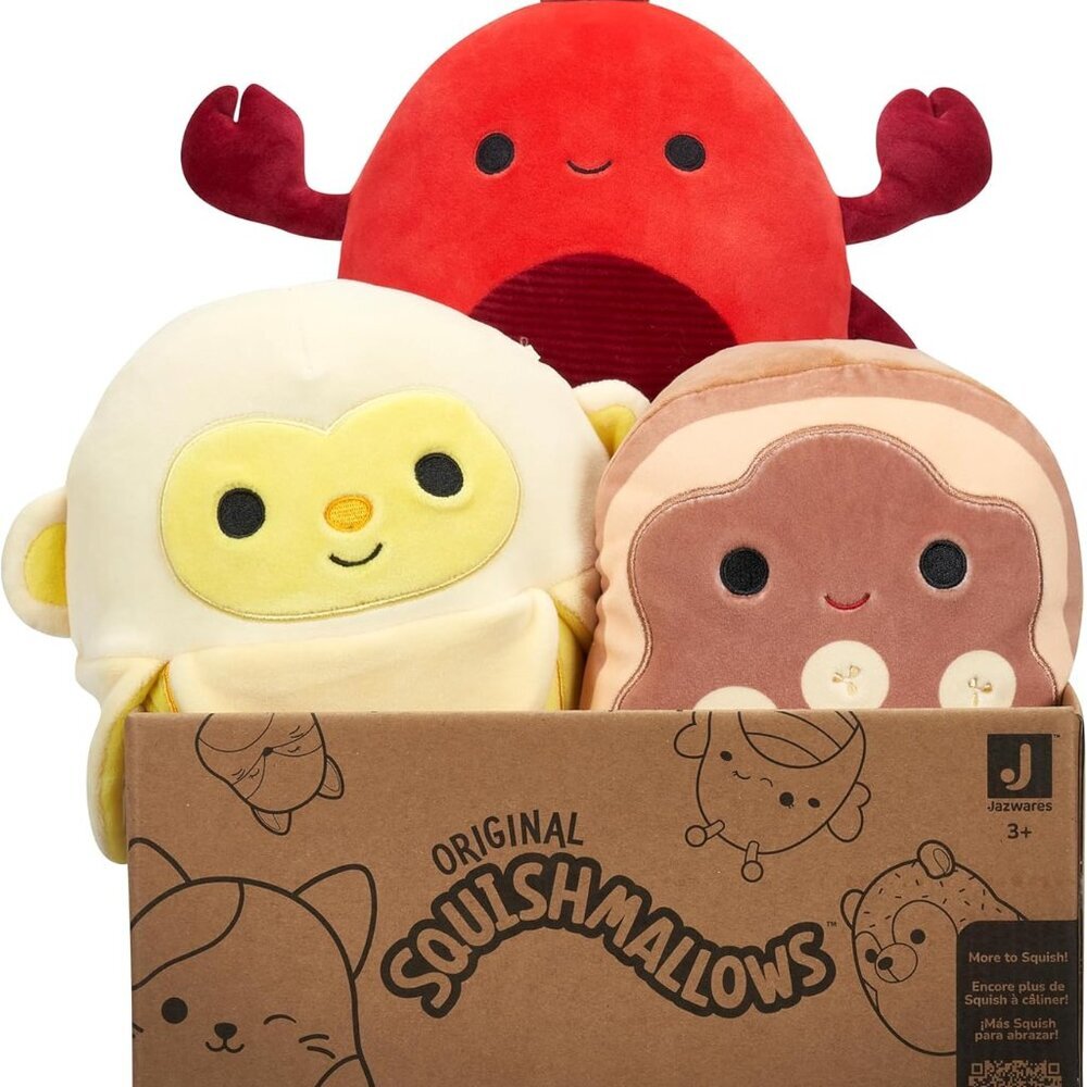 Original Mystery 3-Pack 8-Inch – Official Jazwares Plush Medium-Sized